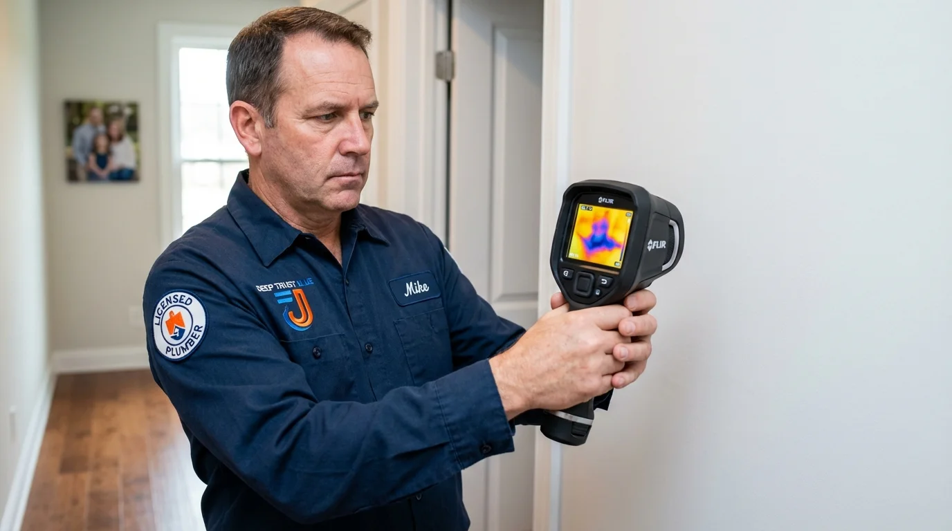 Thermal imaging leak detection by Johns Plumbing LLC in Bloomer